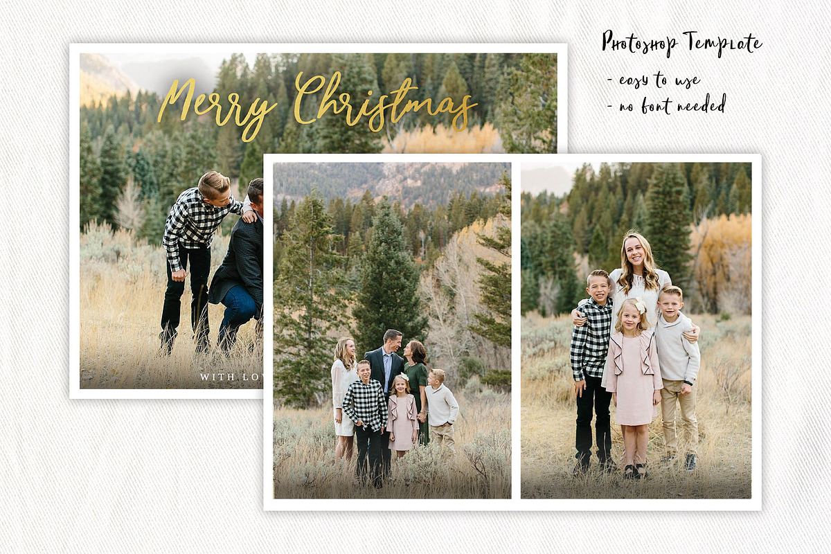 Christmas Card Template, a Templates & Theme by Wildflower Estudio (Photo 2 of 2)