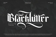 Blacklutter - Blackletter Typeface F, a Blackletter Font by Flawless And Co (Thumbnail 1 of 10)
