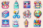 Kawaii School Sublimation Stickers, an Illustration by Dream Creation (Thumbnail 5 of 6)