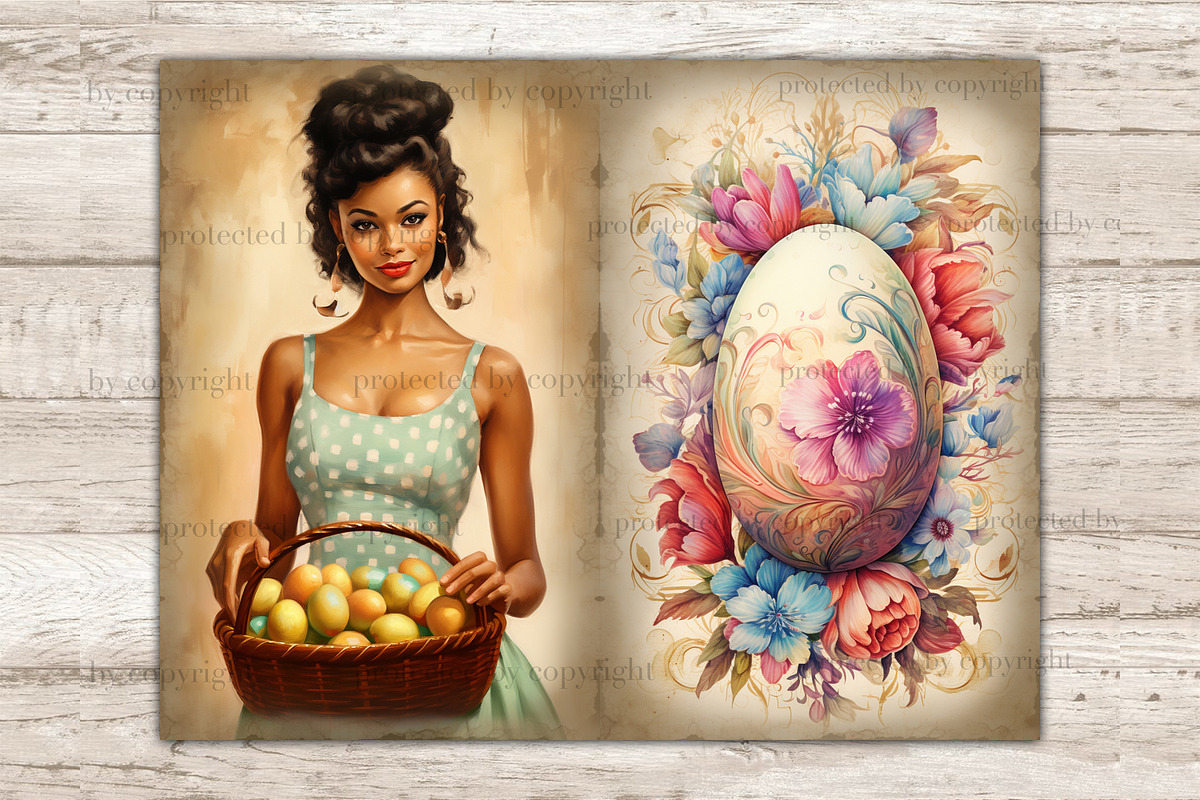 Pastel Easter Junk Journal Kit, a Seasonal Illustration by GlamArtZhanna (Photo 2 of 9)
