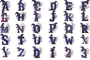 Halloween Alphabet Sublimation Clipa, an Illustration by DreamArtGraphic (Thumbnail 2 of 4)