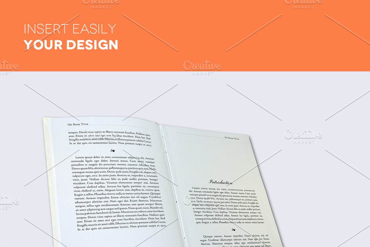 6 Book Interior Pages Mockups v.2, a Print Template by Illusiongraphic