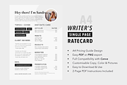 Writer's Single Page Rate Card Canva, a Resume Template by White Dreamers (Thumbnail 2 of 4)