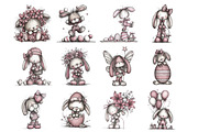 Easter Bunny Clipart, an Illustration by Design Market (Thumbnail 2 of 3)