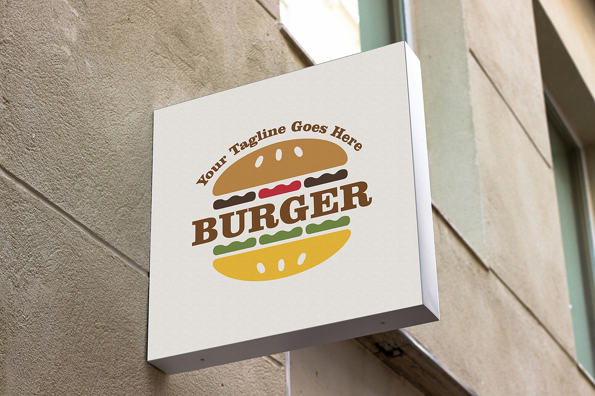 Modern Burger Logo Template, a Branding & Logo Template by YUDesignStore (Photo 7 of 7)