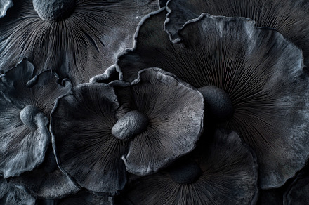 Macro of Fungus on Dark Background, a Nature Photo by Virgo Studio