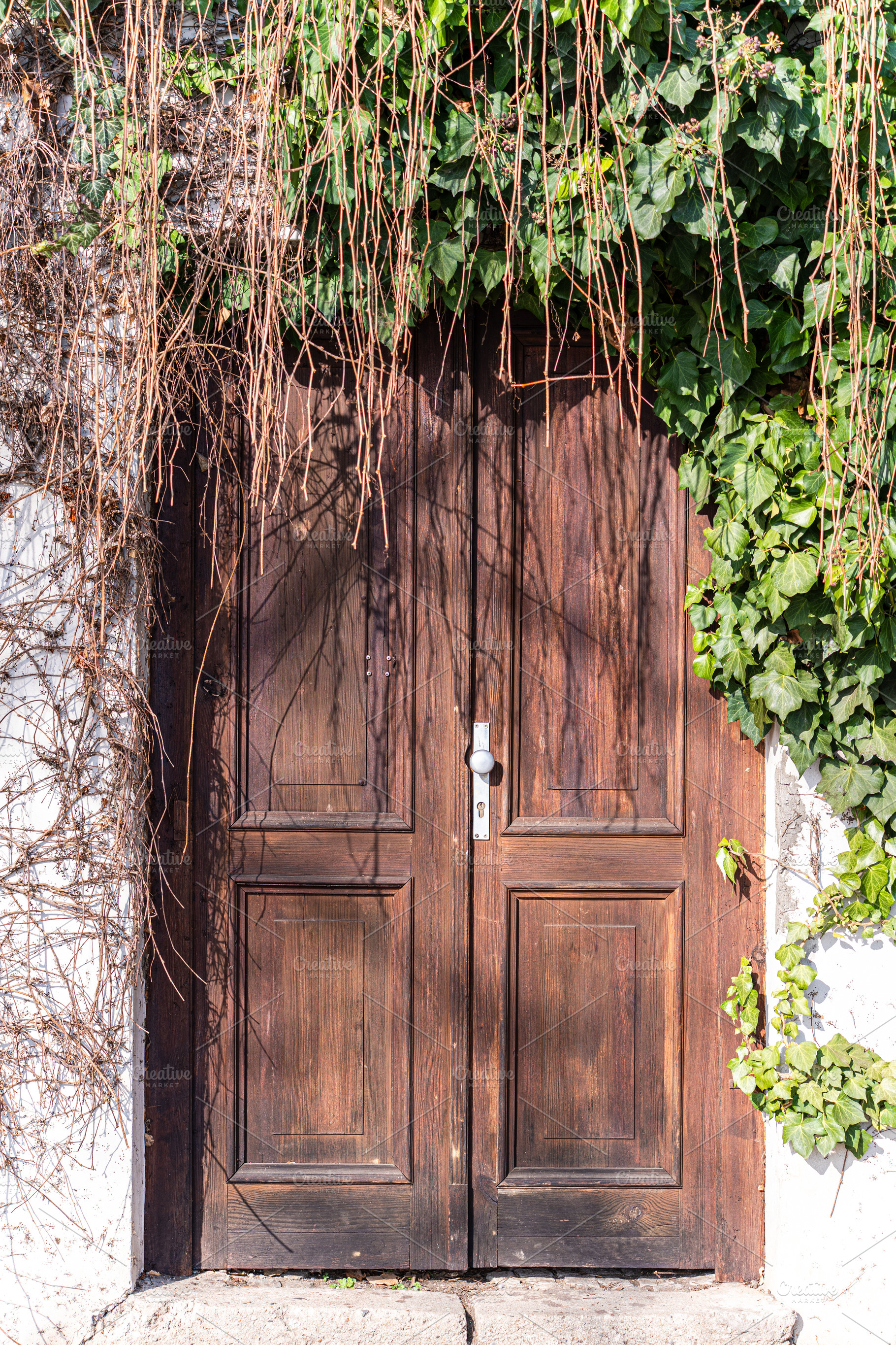 Beautiful vintage door with handle in Old Prague, an Architecture Photo by Anna Bogush