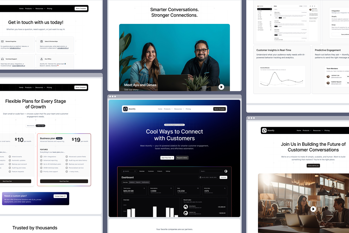 Atomify - SaaS AI Landing Page Kit preview 4
