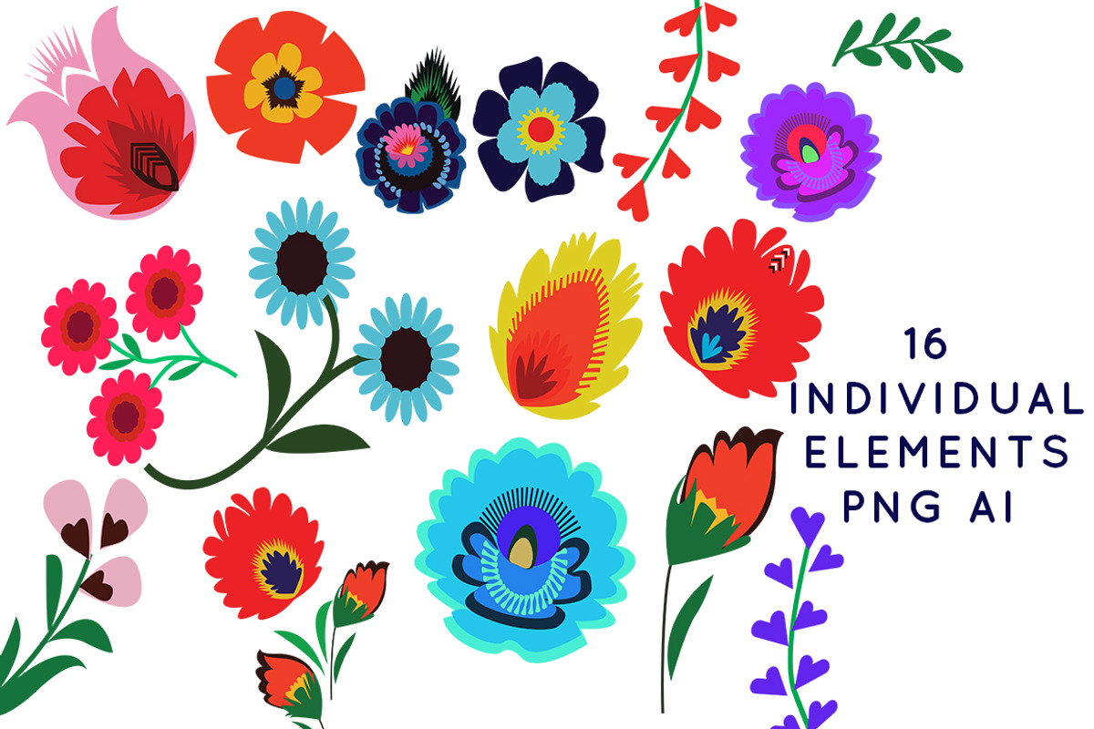 Polish Mexican Floral Pattern Pack, a Pattern Graphic by Design Unique (Photo 13 of 13)