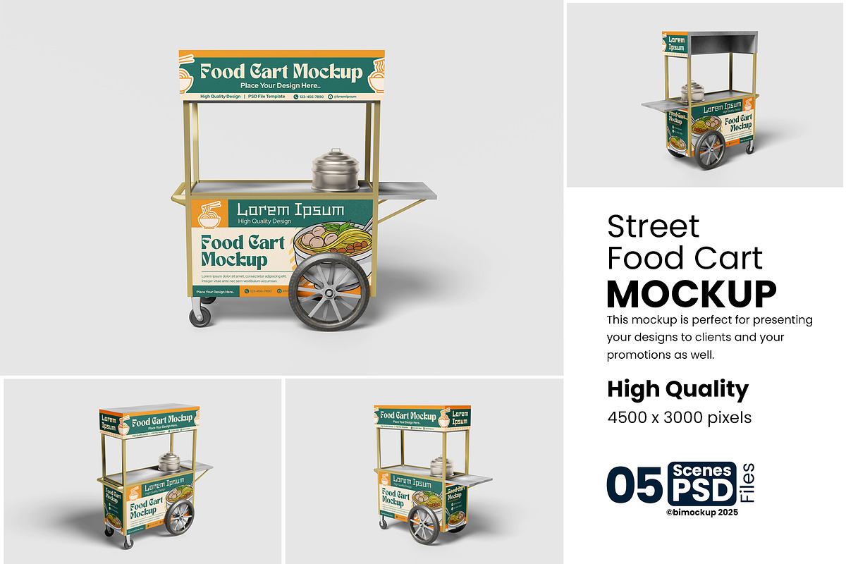 Street Food Cart Mockup, a Product Mockup by bimockup (Photo 1 of 6)