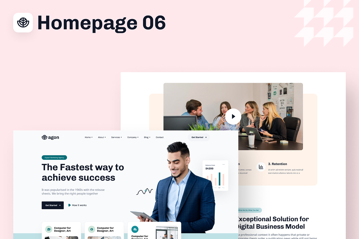Agon - Multipurpose Agency Template, a HTML Template by AliThemes (Photo 6 of 8)