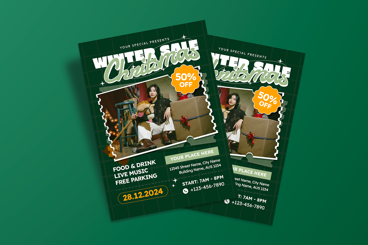 Winter Wonderland Sale Flyer, a Flyer Template by MMPixelCraft (Photo 2 of 6)