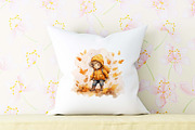 Watercolor Kids Clipart Design Bundl, an Illustration by Moon Studio (Thumbnail 3 of 11)