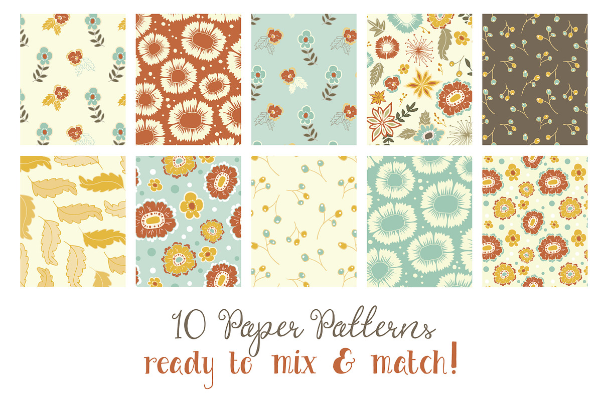 Spring Floral Patterns - Vector, a Pattern Graphic by The Pen and Brush (Photo 2 of 5)