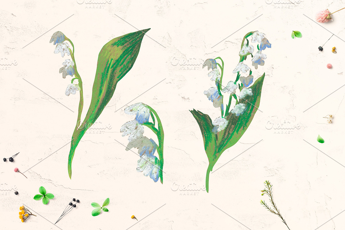 Lily of the valley Clipart, a Decorative Illustration by Lucyinyourheart (Photo 2 of 4)