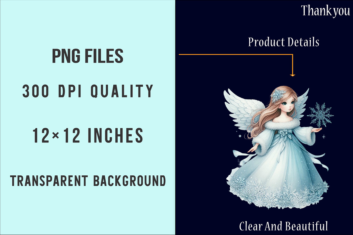 Christmas Angels Clipart Bundle, an Illustration by SinaCreation (Photo 6 of 7)