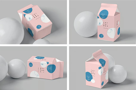 Small Juice Packaging Box Mockup