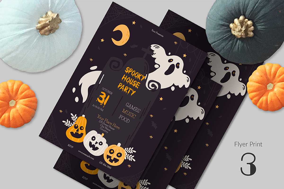Halloween House Party Flyers, a Flyer Template by Lyllopop (Photo 4 of 4)