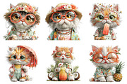 Whimsical Summer Cat Clipart, an Illustration by Libby Wishes (Thumbnail 3 of 4)