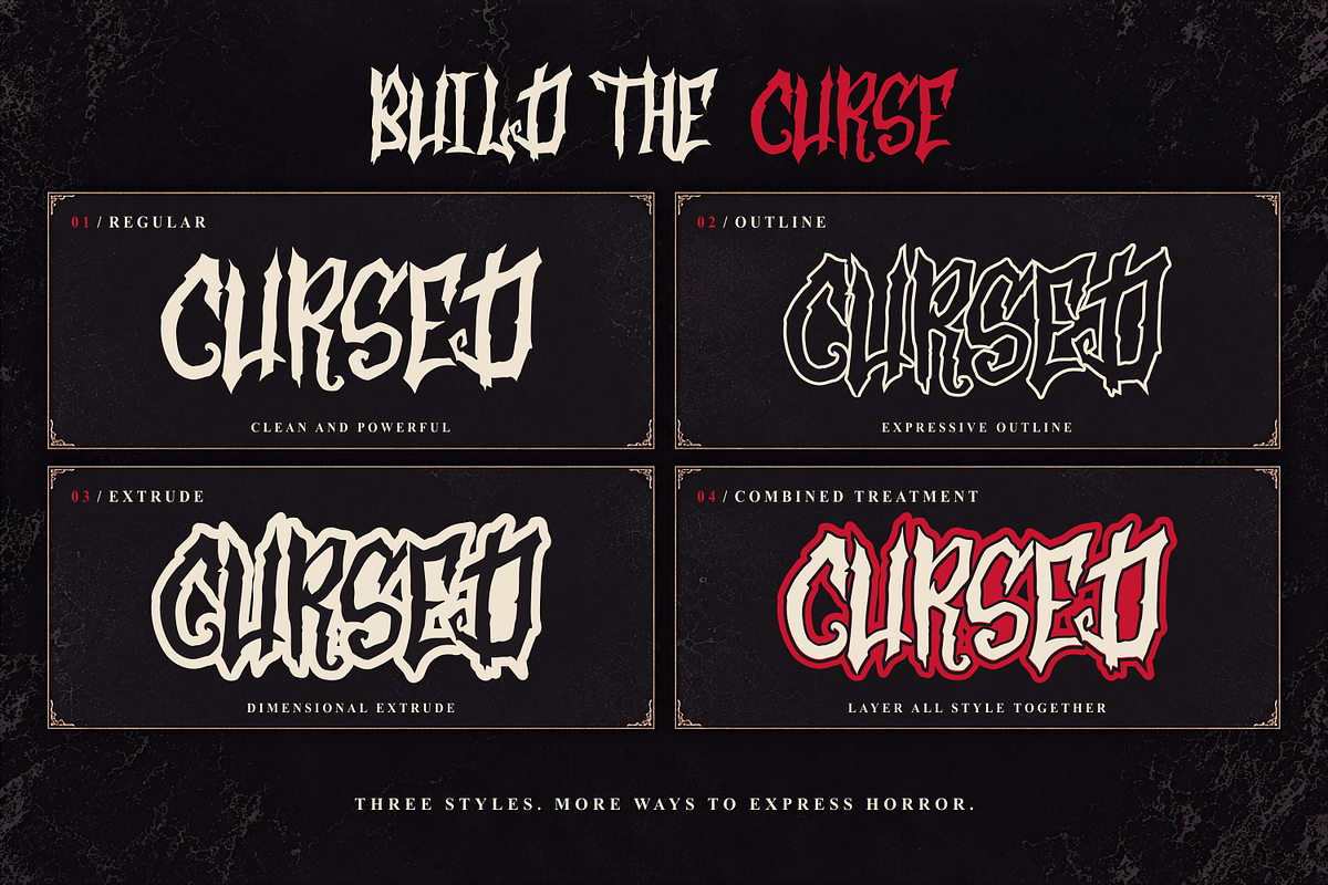 Death Curse - Gothic Horror Font, a Blackletter Font by agnyhasyastudio (Photo 12 of 17)