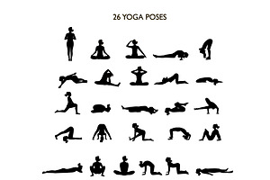 Yoga Poses vector illustration