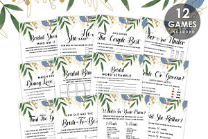 Bridal Shower Games, Set of 12