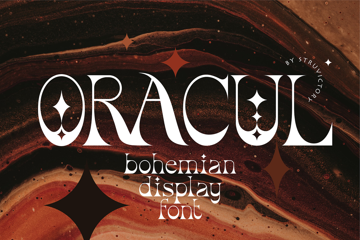 Oracul - Bohemian Display Font, a Serif Font by Struvictory.art (Photo 1 of 10)