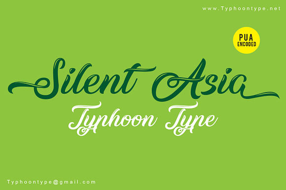 Silent Asia font preview 3