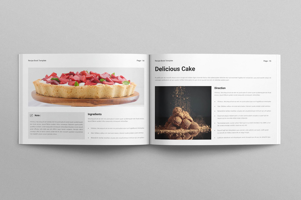 Digital Recipe Book Template, a Brochure Template by E-Type (Photo 6 of 7)