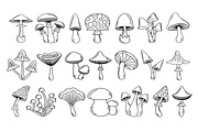 Doodle mushroom set, a Food Illustration by ananastya (Thumbnail 2 of 3)