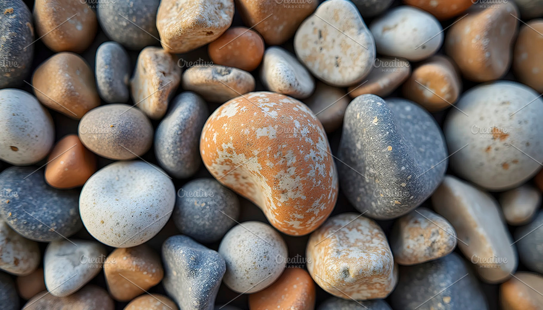 Close-Up of Pebble Surface Texture M, a Photo by LOGOCREATIVE