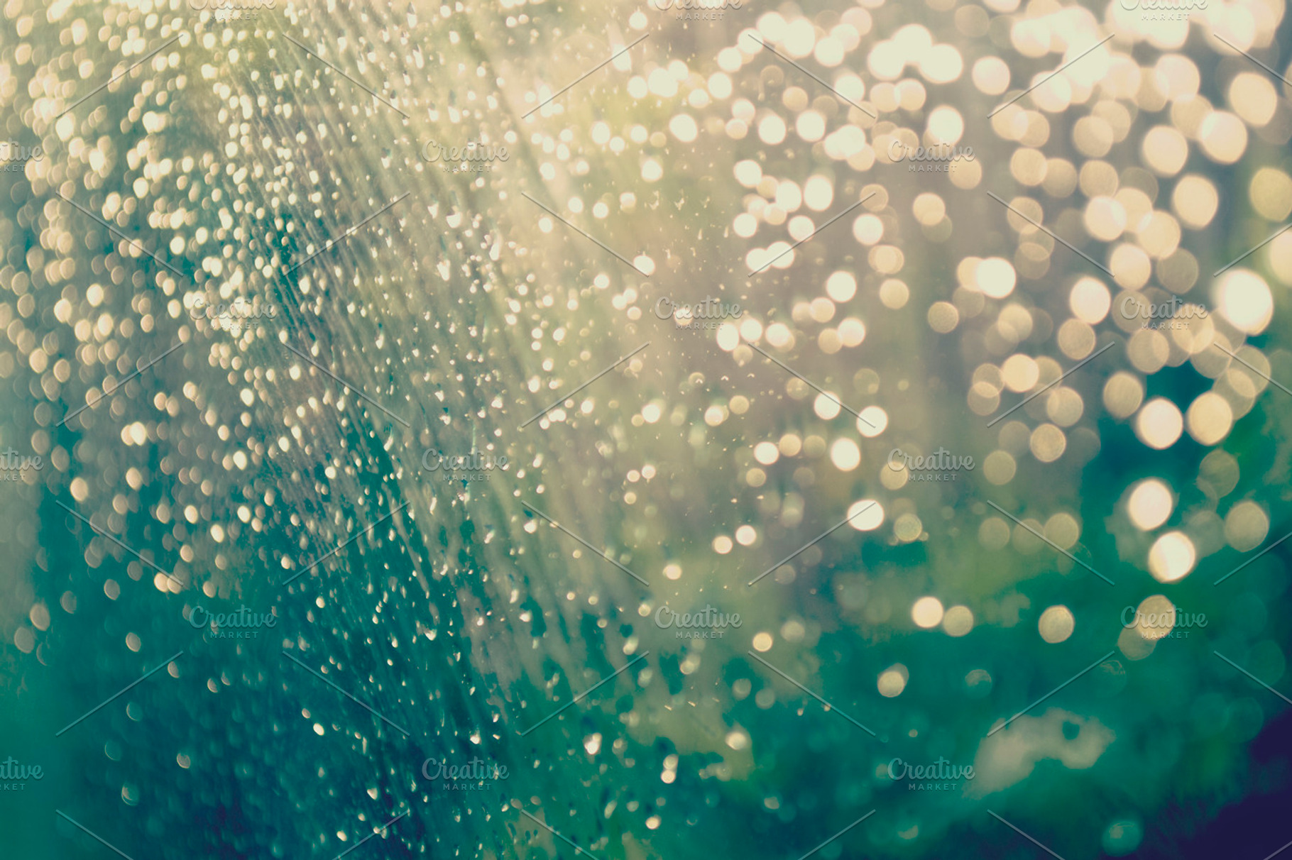 Raindrops On Window Glass Stock Picture