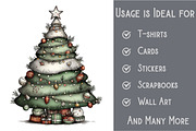 Christmas  Tree Clipart, an Illustration by Pixels.Craft (Thumbnail 3 of 6)