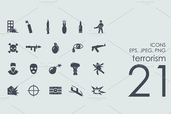 21 Terrorism Icons