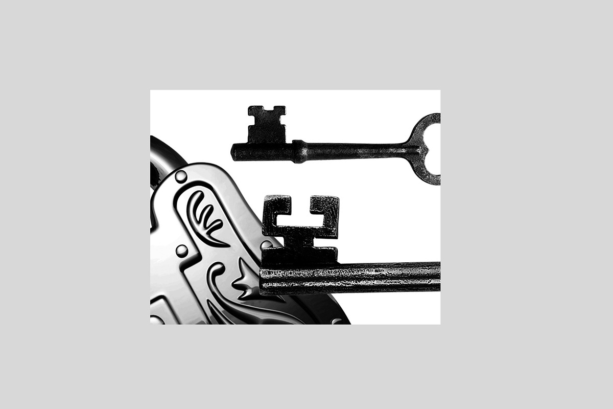 Keys and Padlocks (1 of 3, Black), an Object Graphic by Scarlet Island (Photo 2 of 2)