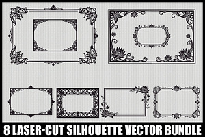 Ornate Silhouette Vector Designs, an Illustration by jahid234