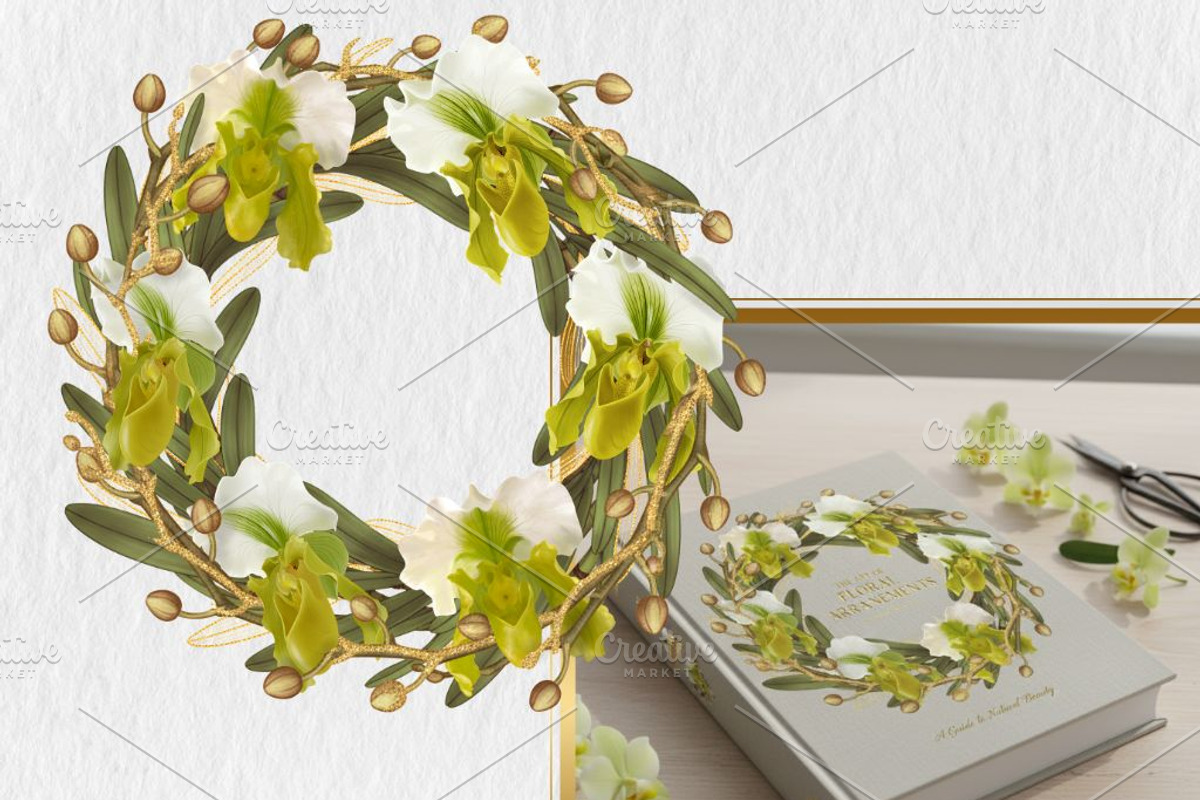 Slipper Orchid Botanical Clipart PNG, a Decorative Illustration by Floraphoria (Photo 5 of 12)
