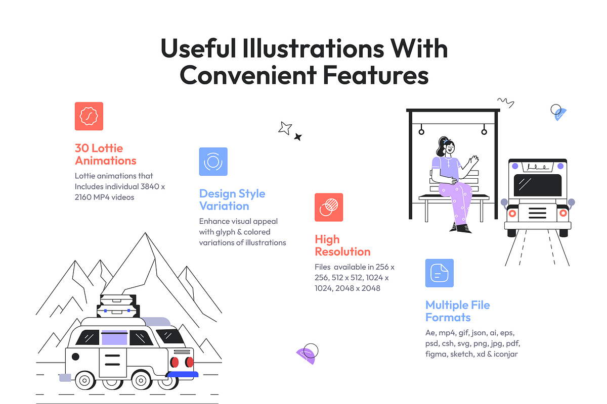Animated Ride Services Illustrations, a Person Illustration by Prosymbols (Photo 2 of 13)