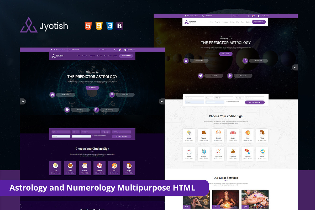 Jyotish - Astrology HTML Template, a Bootstrap Template by Webstrot Technology (Photo 2 of 2)