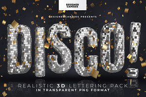 Disco Ball 3D Lettering Pack