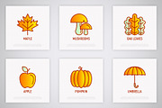 Autumn | 16 Thin Line Icons Set, an Outline Icon by Alex Blogoodf (Thumbnail 4 of 9)
