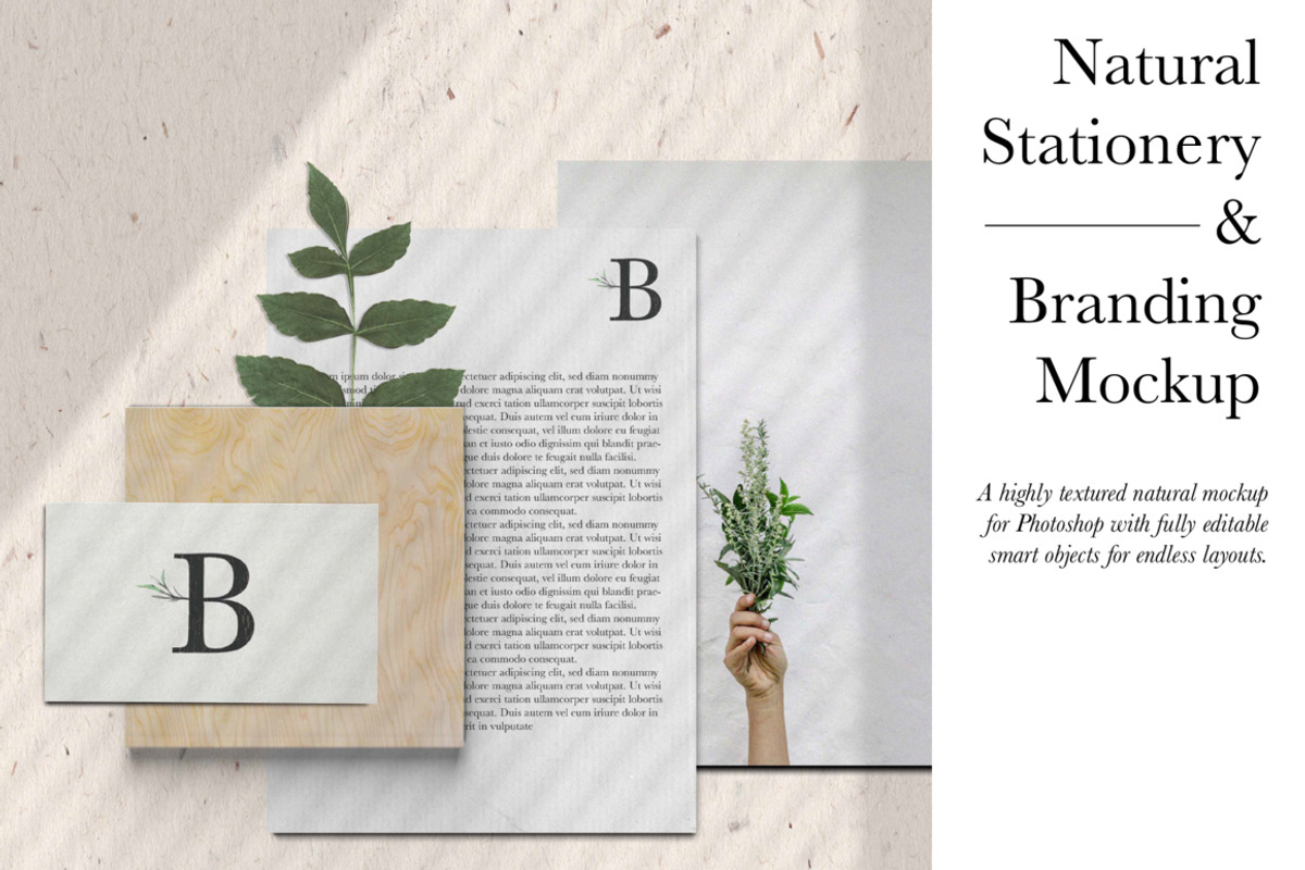 Natural Stationery & Branding Mockup, a Product Mockup by Tropical Type (Photo 1 of 5)