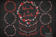 Ruby Vector Flower Wreaths, an Illustration by Amanda Ilkov (Thumbnail 2 of 3)