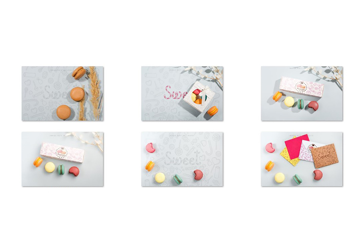 French Macarons  blue mockup, a Product Mockup by YuMyart (Photo 4 of 5)