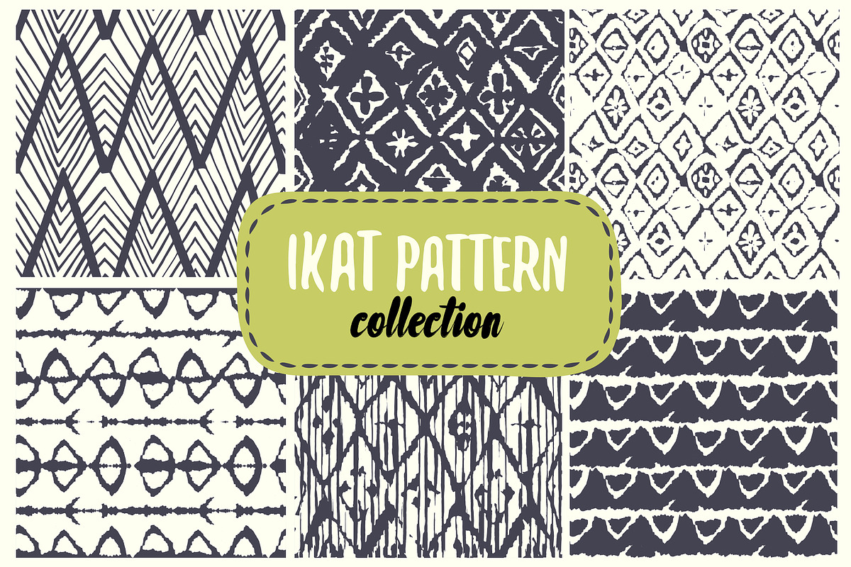ikat pattern set, a Pattern Graphic by Nicetoseeya (Photo 1 of 4)