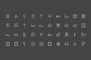 100 Furniture Home Appliances Icons, an Outline Icon by FlatLineIcons (Thumbnail 3 of 3)