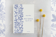 Christmas patterns Vol.2 Toile blue, a Pattern Graphic by ON_lineart_store (Thumbnail 8 of 10)