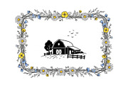 Rustic Floral Frame SVG Bundle, an Illustration by jahid234 (Thumbnail 9 of 31)