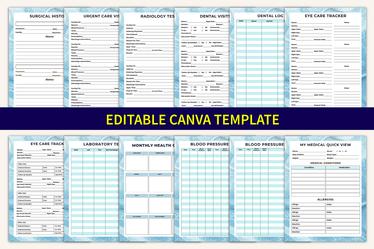 2026 Medical Tracker Mega Bundle, a Stationery Template by Designmela01 (Photo 6 of 10)