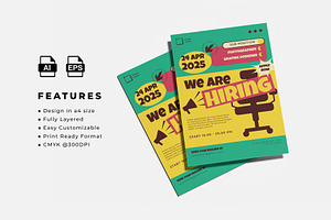 Hiring Flyer Template, a Flyer Template by Artnivora.Std